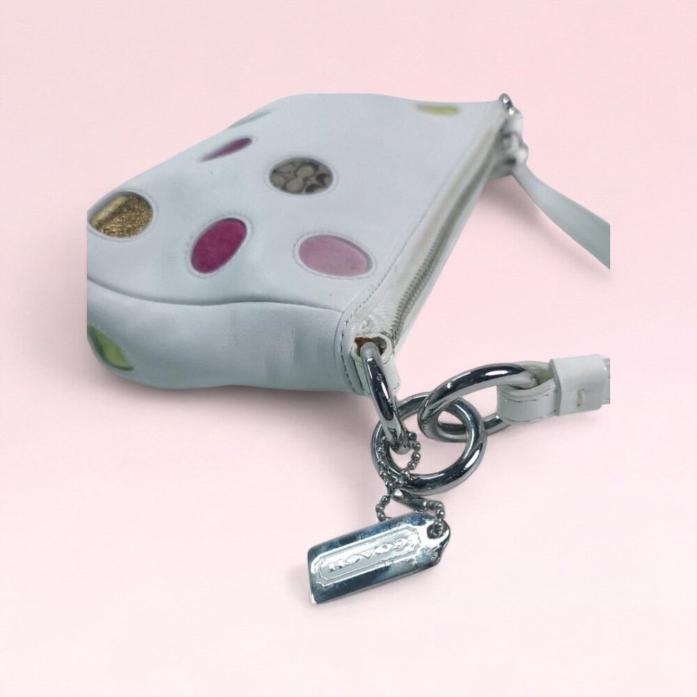 COACH Vintage White Mini Dots Bag 3677 - Picture 2 of 9